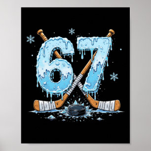 Grappige Hockeyliefhebbers Druppel 6-7 Nummer Zes Poster