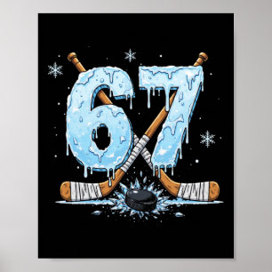 Grappige Hockeyliefhebbers Druppel 6-7 Nummer Zes Poster