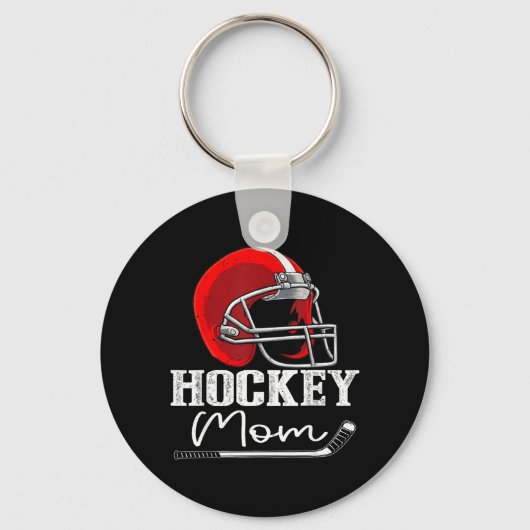 Grappige hockeymoeder van hockeyspeler sleutelhanger (Voorkant)