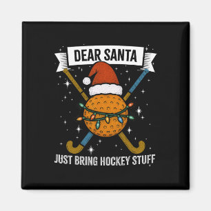 Grappige Hockeyspeler, Moeder, Vrouw Kerstmuts Lic Magneet