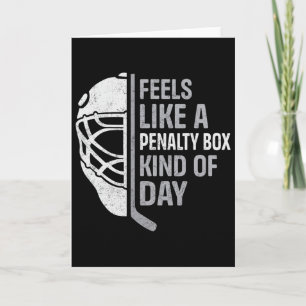 Grappige Hockeyspeler Voelt Zich Als Een Strafbank Kaart