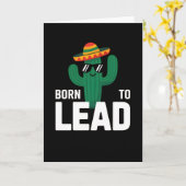 grappige hoed cactus zonnebril Born to Lead Kaart (Gele Bloem)