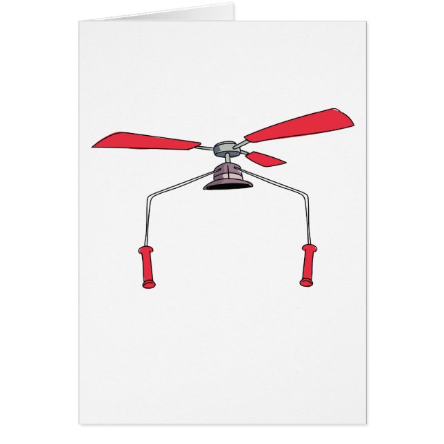Grappige Hoed Gadget Helikopter. (Voorkant)