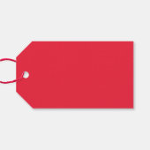 Grappige Hohoho Joyeux Noel Rood Roze Typografie Cadeaulabel (Achterkant Horizontaal)