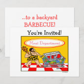 Grappige Holbewoner Cartoon BBQ Vleesliefhebber Pi Kaart (Voorkant / Achterkant)