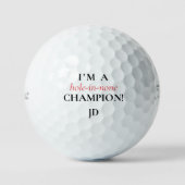 Grappige Hole-in-None Champion Titleist Golfballen (Voorkant)
