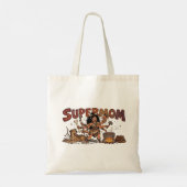 Grappige Holenvrouw Super Moeder Multi Tasking Re Tote Bag (Achterkant)