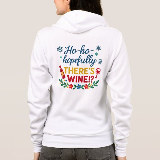 Grappige Holiday Wijn Ritssluiting Hoodie (Achterkant)