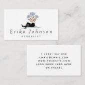 Grappige Holistische Bloemen Silhouet Herbalist He Visitekaartje (Voorkant / Achterkant)