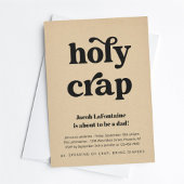 Grappige Holy Crap Daddy Diaper Party Uitnodiging