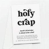 Grappige Holy Crap Daddy Diaper Party Uitnodiging