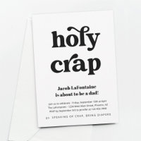Grappige Holy Crap Daddy Diaper Party Uitnodiging