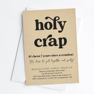 Grappige Holy Crap Family reünie uitnodiging