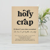 Grappige Holy Crap Family reünie uitnodiging (Staand voorkant)