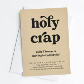 Grappige Holy Crap Going Away Party Uitnodiging