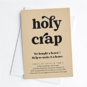Grappige Holy Crap Housewarming Party Uitnodiging
