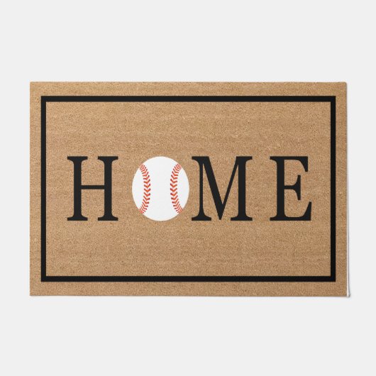 Grappige Home Honkbal Mat, Honkbal Speler Gift Deurmat (Voorkant)