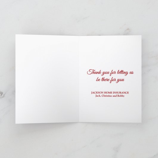 Grappige Home Verzekering Kerst Kaart (Binnen)