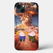 Grappige Homer & Peter nucleaire paddenstoelwolk Case-Mate iPhone Case (Achterkant)