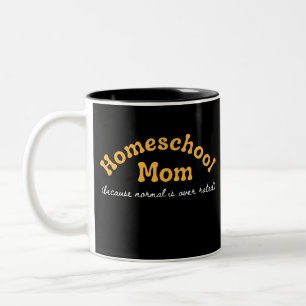 Grappige Homeschool Moeder Homeschooling Tweekleurige Koffiemok