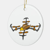 Grappige Hommel die het Art. van Eagle vliegen Keramisch Ornament (Links)