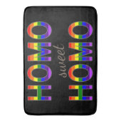 Grappige homo lieve homo regenboog kleuren badmat (Voorkant Verticaal)