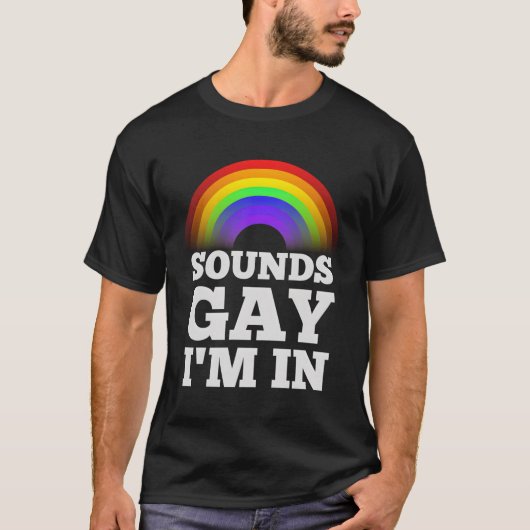 Grappige homo's voor mannen Pride Rainbow klinkt g T-shirt (Voorkant)