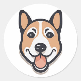 Grappige hond2 ronde sticker