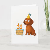 Grappige Hond 30e Verjaardagskaart Kaart (Voorkant)