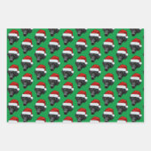 Grappige Hond Aangepaste Gezicht Foto Kerstman Hoe Inpakpapier Vel (Voorkant 2)