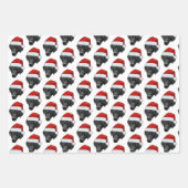 Grappige Hond Aangepaste Gezicht Foto Kerstman Hoe Inpakpapier Vel (Voorkant)