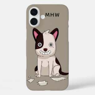 Grappige Hond aangepaste monogram & kleur telefoon iPhone 16 Plus Hoesje
