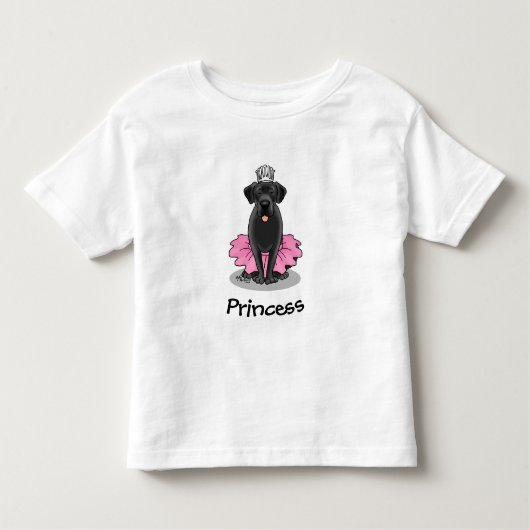 Grappige Hond Ballet Prinses Zwarte Labradors Retr Kinder Shirts (Voorkant)