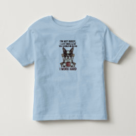 Grappige Hond Bazig Werk Hard Kinder Shirts