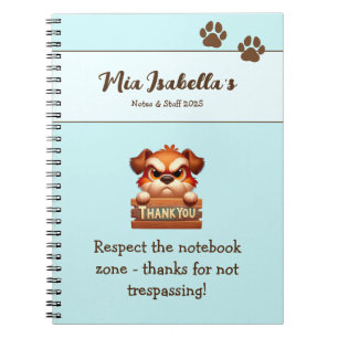 Grappige Hond Bedankt Pootjes Notitieboek Aanpasba