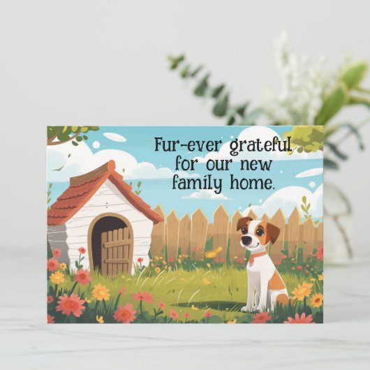 Grappige hond bewegende aankondiging (Staand voorkant)