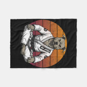 Grappige hond Braziliaan Jiu Jitsu Retro Grappl Fleece Deken (Voorkant (Horizontaal))