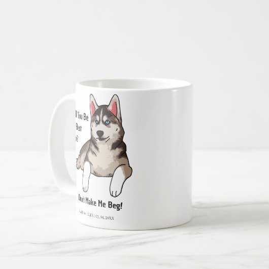 Grappige hond bruidsjonkers voorstel Wil je mijn b Koffiemok (Voorkant links)