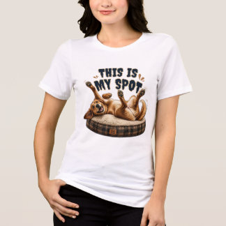 Grappige Hond Buik Krabben – Dit Is Mijn Plekkie Tri-Blend Shirt