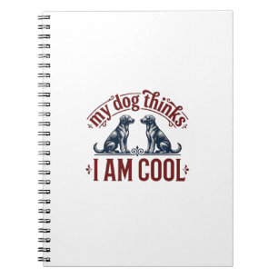 Grappige hond citaat vintage gravure T-shirt ontwe Notitieboek