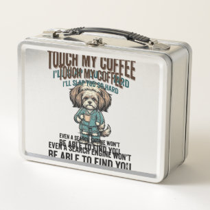 Grappige Hond Coffee Waarschuwing Vintage Gravure