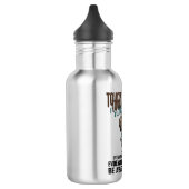 Grappige Hond Coffee Waarschuwing Vintage Gravure Waterfles (Links)