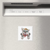 Grappige Hond Cowboy Magneet (Insitu (Vaatwasser))