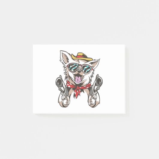 Grappige Hond Cowboy Post-it® Notes (Voorkant)