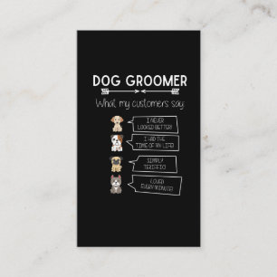 Grappige hond die humoristische puppy Groomer Fun Visitekaartje