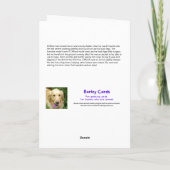 Grappige hond die je me vertelde dat er taart verj kaart (Achterkant)