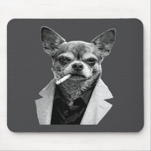 Grappige Hond die Sigaret Rookt Chihuahua Meme Hum Muismat