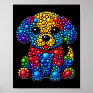 Grappige Hond Dierenliefhebbers Stippen Gelukkige  Poster