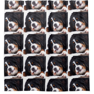 grappige hond douchegordijn