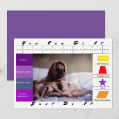 Grappige hond educatief spel kaart (Voorkant / Achterkant)